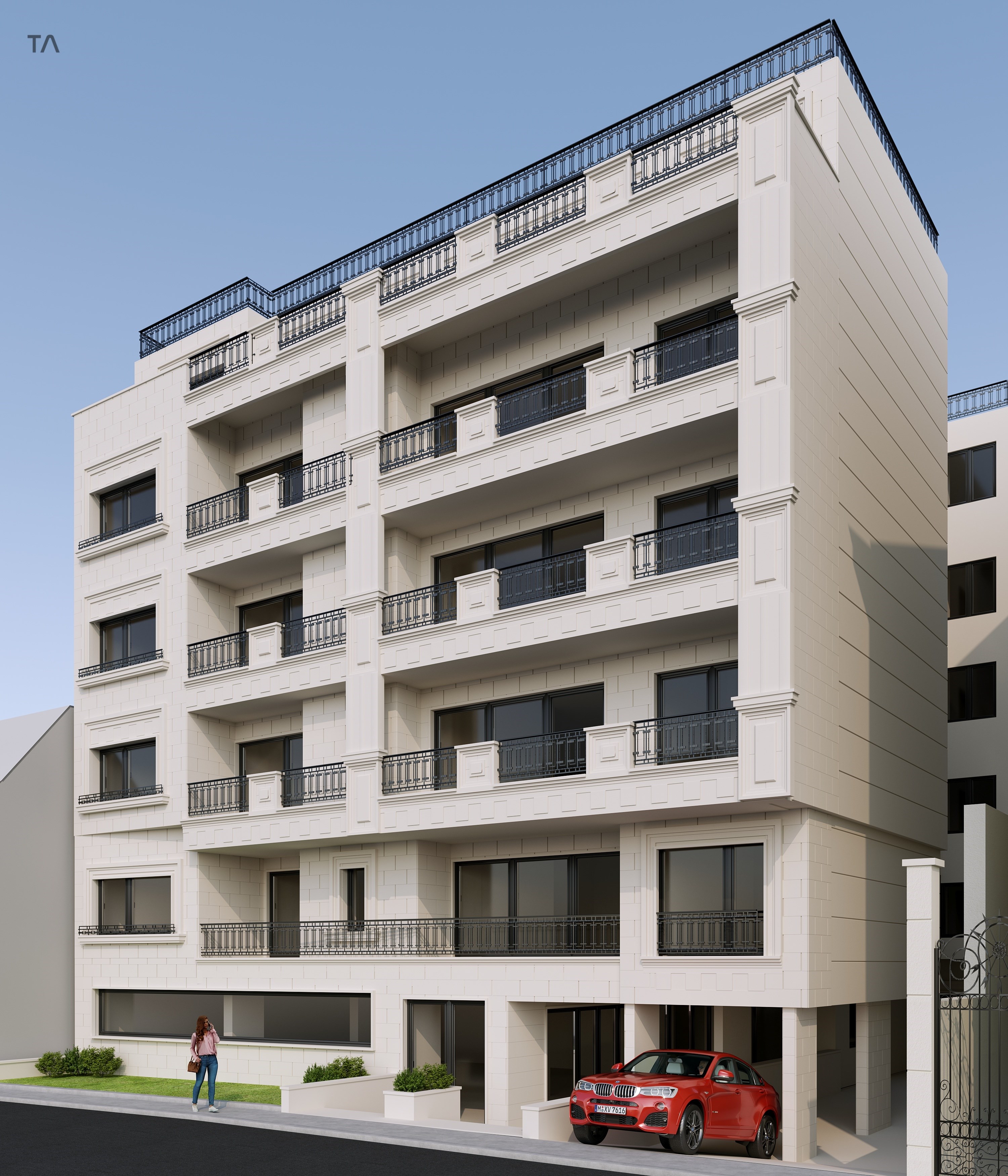Exterior Renderings of Residential Building