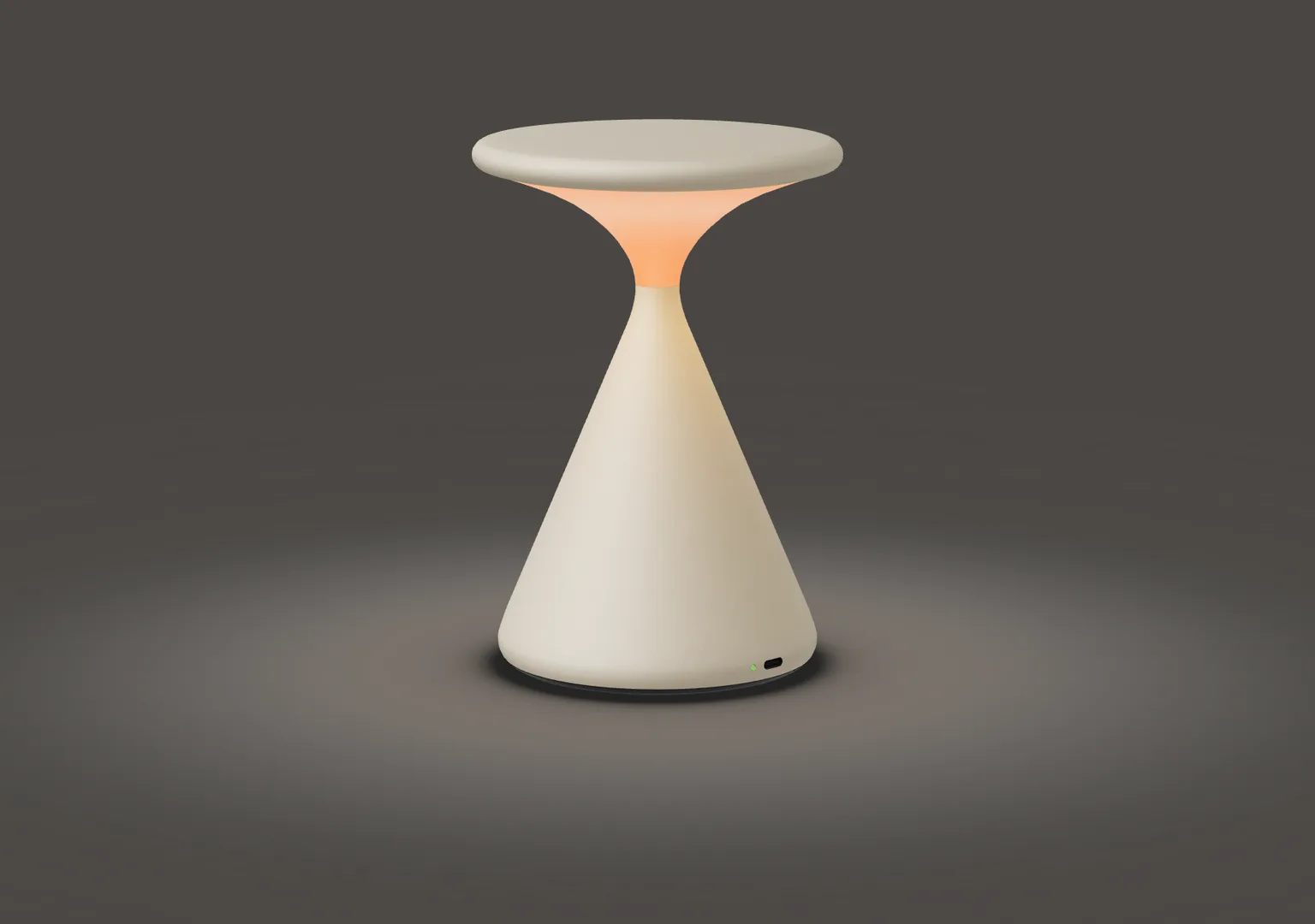 Grau Salt lamp switched on in the viewer