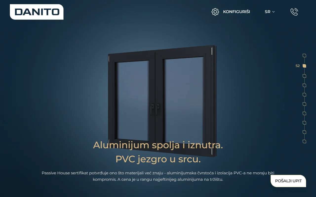 Prozor koji se otvara dok se stranica skroluje